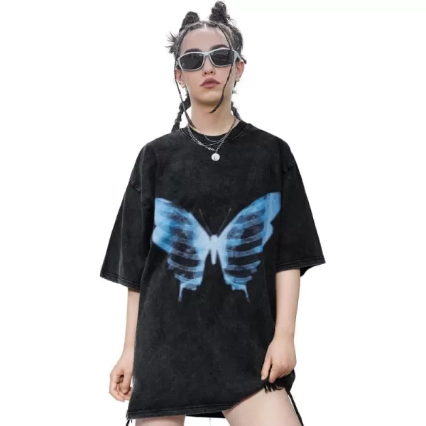 Aelfric Eden Mens Vintage Oversized Streetwear T Shirts Unisex Letter Graphic Print Tee Tops Casual Summer Tshirt02a5black