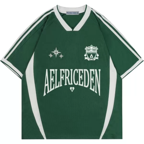 Aelfric Eden Oversized Tshirts for Men Graphic Tees Vintage T Shirts Short Sleeve Y2k Streetwear ShirtsGreen