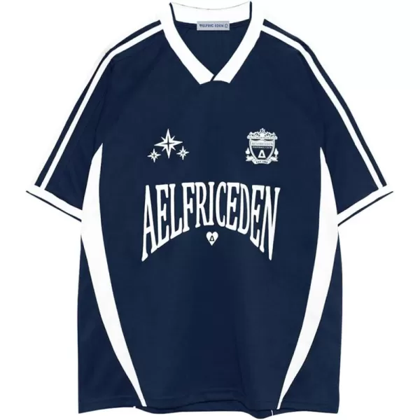 Aelfric Eden Oversized Tshirts for Men Graphic Tees Vintage T Shirts Short Sleeve Y2k Streetwear ShirtsNavy Blue