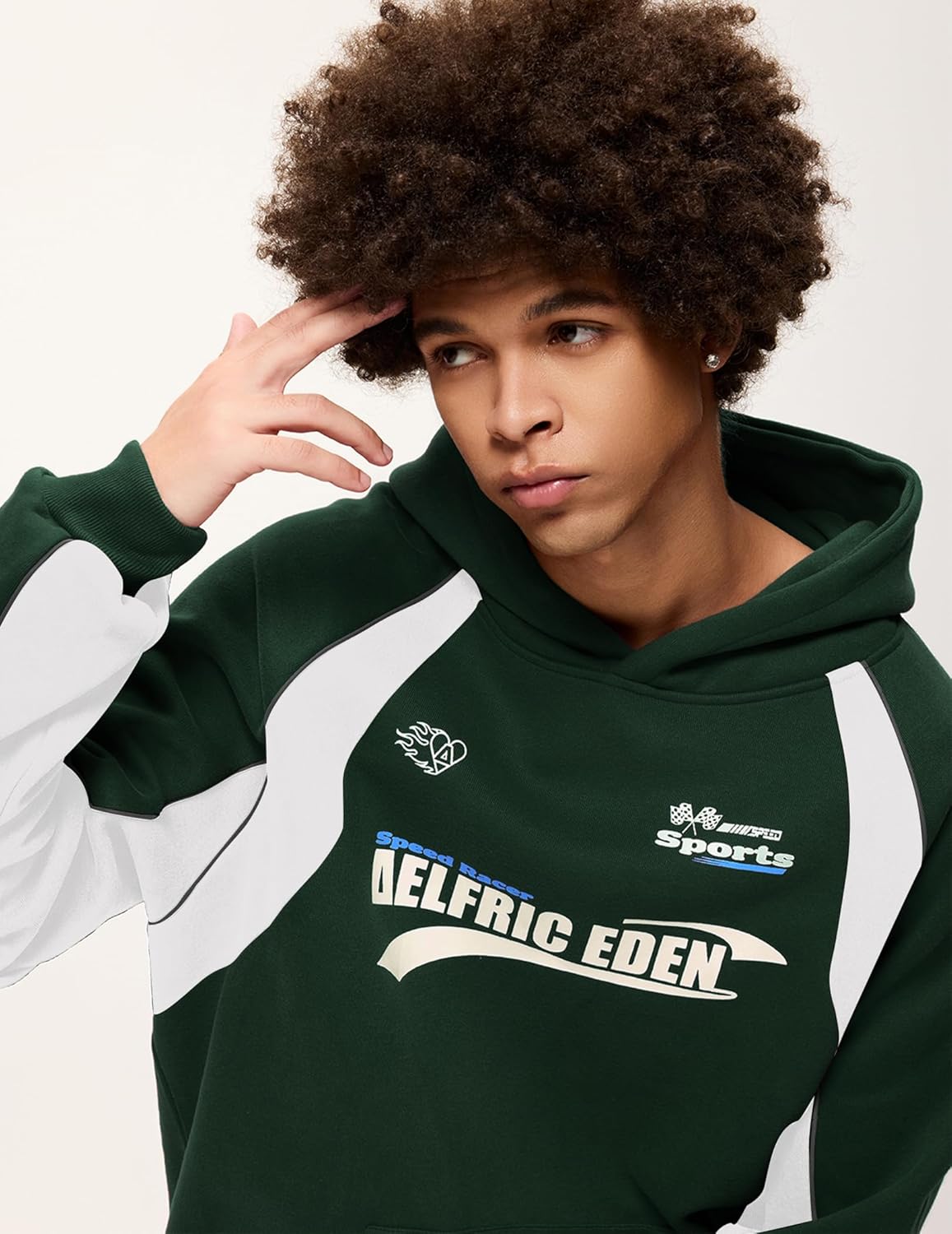 imageAelfric Eden Oversized Hoodie for Men Vintage Streetwear Graphic Long Sleeve Pullover Hoodies TopsGreen