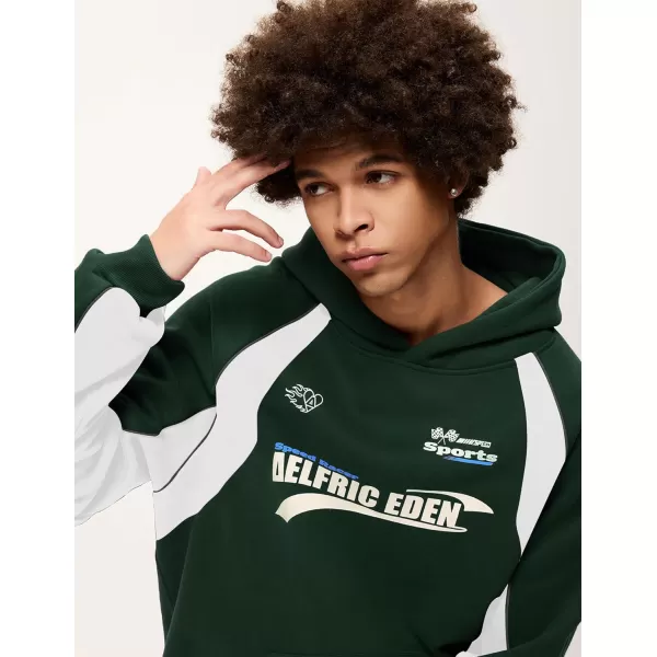 imageAelfric Eden Oversized Hoodie for Men Vintage Streetwear Graphic Long Sleeve Pullover Hoodies TopsGreen