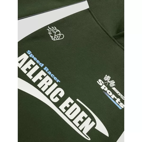 imageAelfric Eden Oversized Hoodie for Men Vintage Streetwear Graphic Long Sleeve Pullover Hoodies TopsGreen