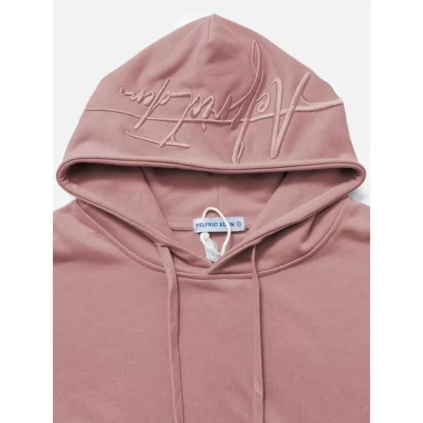 imageAelfric Eden Embroidery Hoodies Oversized Y2k Hooded Sweatshirts Unisex Solid Color Hoodie Streetwear Pullover TopsBdark Pink