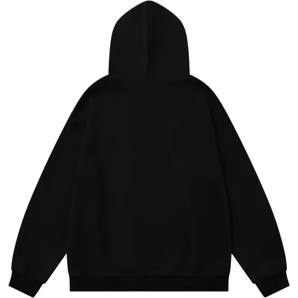 imageAelfric Eden Oversized Hoodies for Women Streetwear Vintage Baggy Shadow Print Hoodie Pullover with pocketBlack