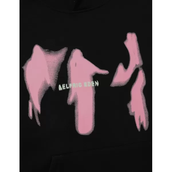 imageAelfric Eden Oversized Hoodies for Women Streetwear Vintage Baggy Shadow Print Hoodie Pullover with pocketBlack