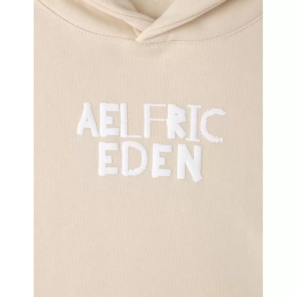 imageAelfric Eden Women Hoodies Oversized Fleece Sweatshirts Unisex Solid Basic Letter Hoodie Long Sleeve Fall Y2k Pullovers TopApricot