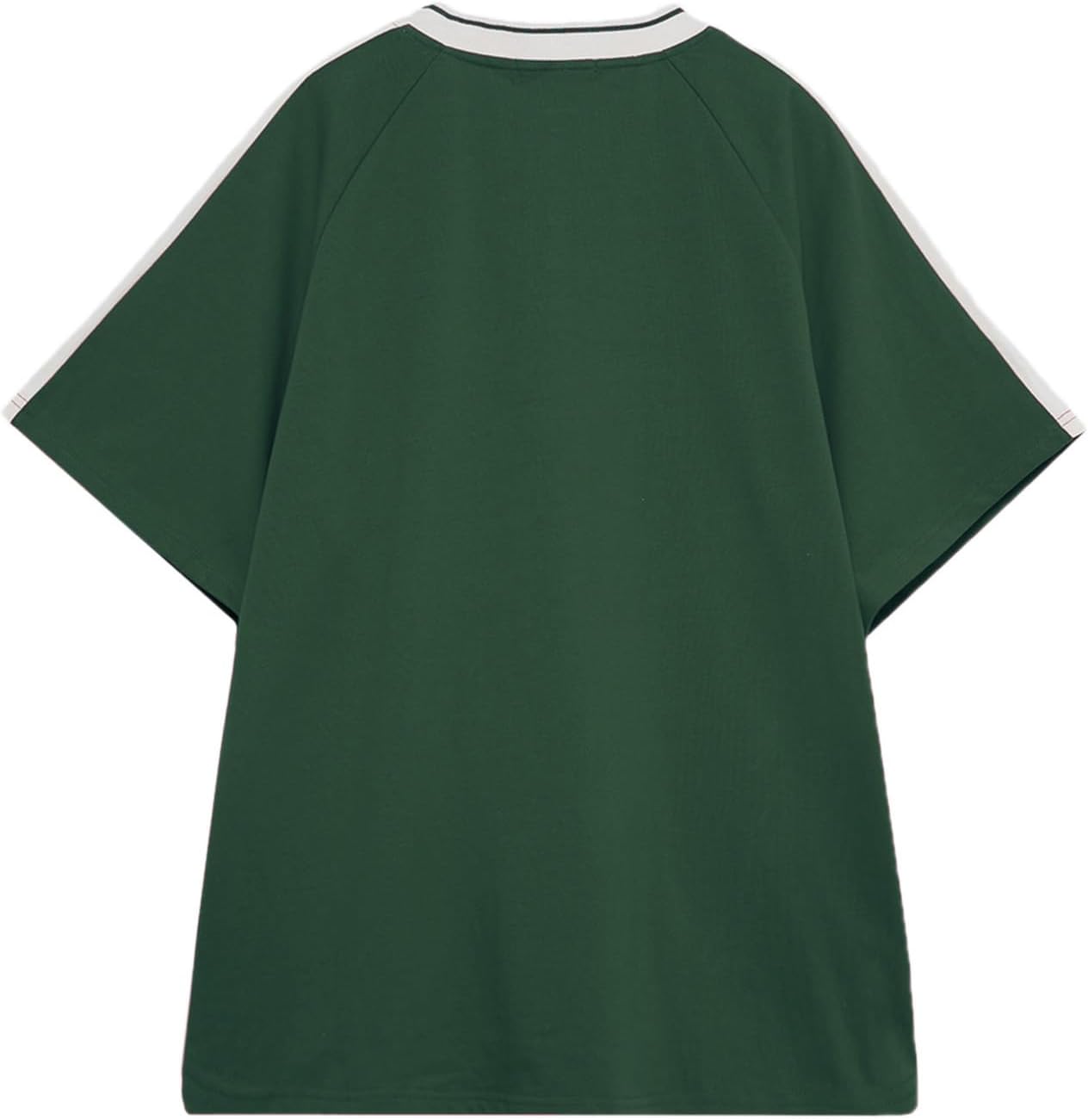 imageAelfric Eden Womens Oversized Tshirts Unisex Vintage Graphic Tees Arc Patchwork Cotton Summer Tops StreetwearGreen