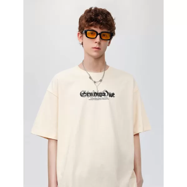 imageAelfric Eden Men Graphic Tees Vintage Tees Oversized Streetwear T Shirts Unisex Casual Summer TopsC10apricot