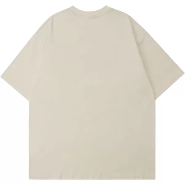 imageAelfric Eden Mens Oversized T Shirts TeesCharacter Inkjet Graffiti Print Tops Streetwear Casual Shirt20beige