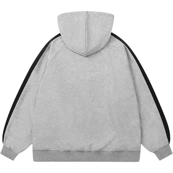 imageAelfric Eden Oversized Hoodie Vintage Letter Print Hoodies Novelty Hooded Sweatshirt with PocketGray