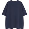 imageAelfric Eden Cartoon Dog Tee Shirt Cotton Graphic TShirts Cute Casual Summer Oversized Shirts Streetwear TopsNavy Blue