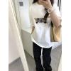 imageAelfric Eden Cartoon Dog Tee Shirt Cotton Graphic TShirts Cute Casual Summer Oversized Shirts Streetwear TopsWhite