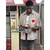 imageAelfric Eden CutOut Heart Short Sleeve Shirt Collar Button Down Plaid Casual Tshirt TopsKhaki