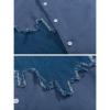 imageAelfric Eden Fringe Short Sleeve Shirts Patchwork Button Down Shirts Streetwear Aesthetic Solid Color Hawaiian Shirts01blue