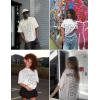 imageAelfric Eden Jersey Shirts Mesh Print Number Tee Mens Oversized Vintage Streetwear Tshirts Graphic Casual Summer Y2k TshirtWhite
