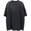 imageAelfric Eden Mens Oversized Acid Wash Plain T Shirts Washed Cotton Basic Tee Short Sleeve Crewneck Unisex TopsBlack
