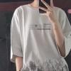 imageAelfric Eden Mens Oversized Tshirts Snow Mountain Graphic Tee Print Tops Streetwear Casual ShirtGray White