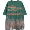 imageAelfric Eden Mens Oversized Tshirts Snow Mountain Graphic Tee Print Tops Streetwear Casual ShirtGreen