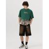 imageAelfric Eden Mens Oversized Tshirts Snow Mountain Graphic Tee Print Tops Streetwear Casual ShirtGreen