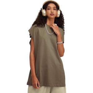 imageAelfric Eden Mens Vintage Solid Cap Sleeve TShirts Oversized Casual Summer Basic Tees Tank TopBrown