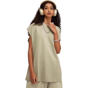 imageAelfric Eden Mens Vintage Solid Cap Sleeve TShirts Oversized Casual Summer Basic Tees Tank TopSage
