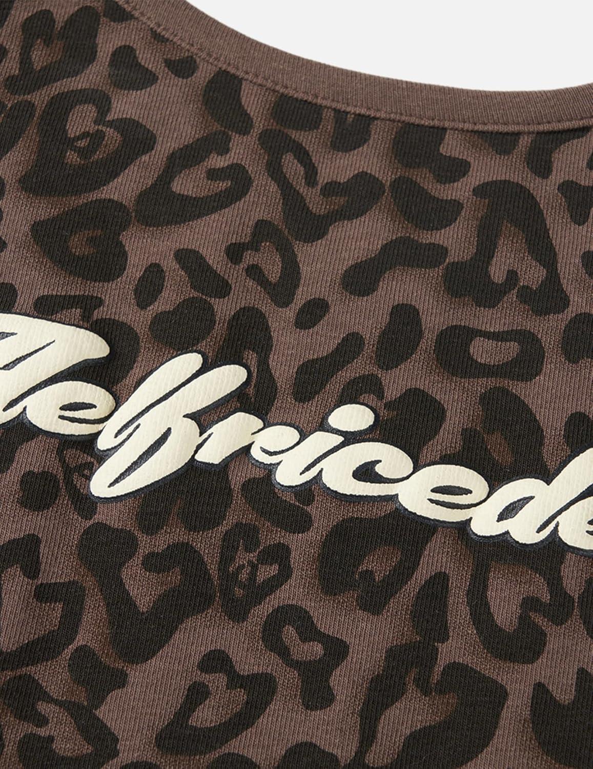 imageAelfric Eden Leopard Print Cami Top Sleeveless Tank Tops Scoop Neck Crop Camisole Shirts 2025 Trendy OutfitsBrown
