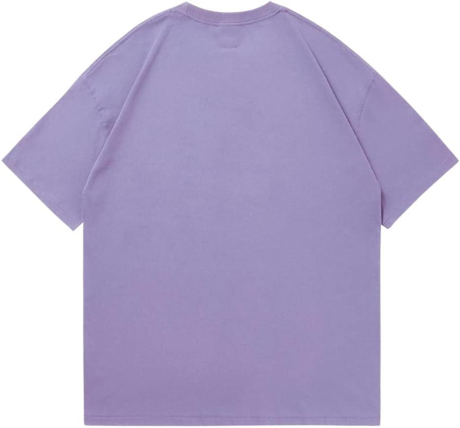 imageAelfric Eden Mens Oversized Graphic Tee Summer Unisex Hipster Printed Casual Harajuku Top TshirtPurple