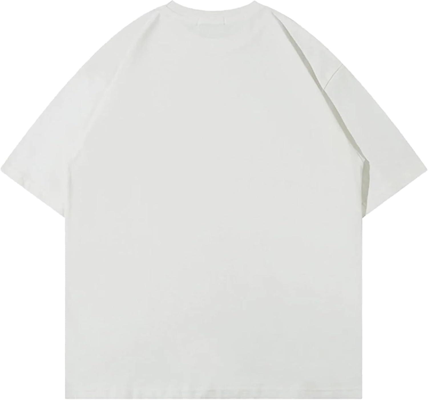 imageAelfric Eden Oversized Graphic Tees Unisex Graffiti Print Shirts Inkjet Tee TopWhite