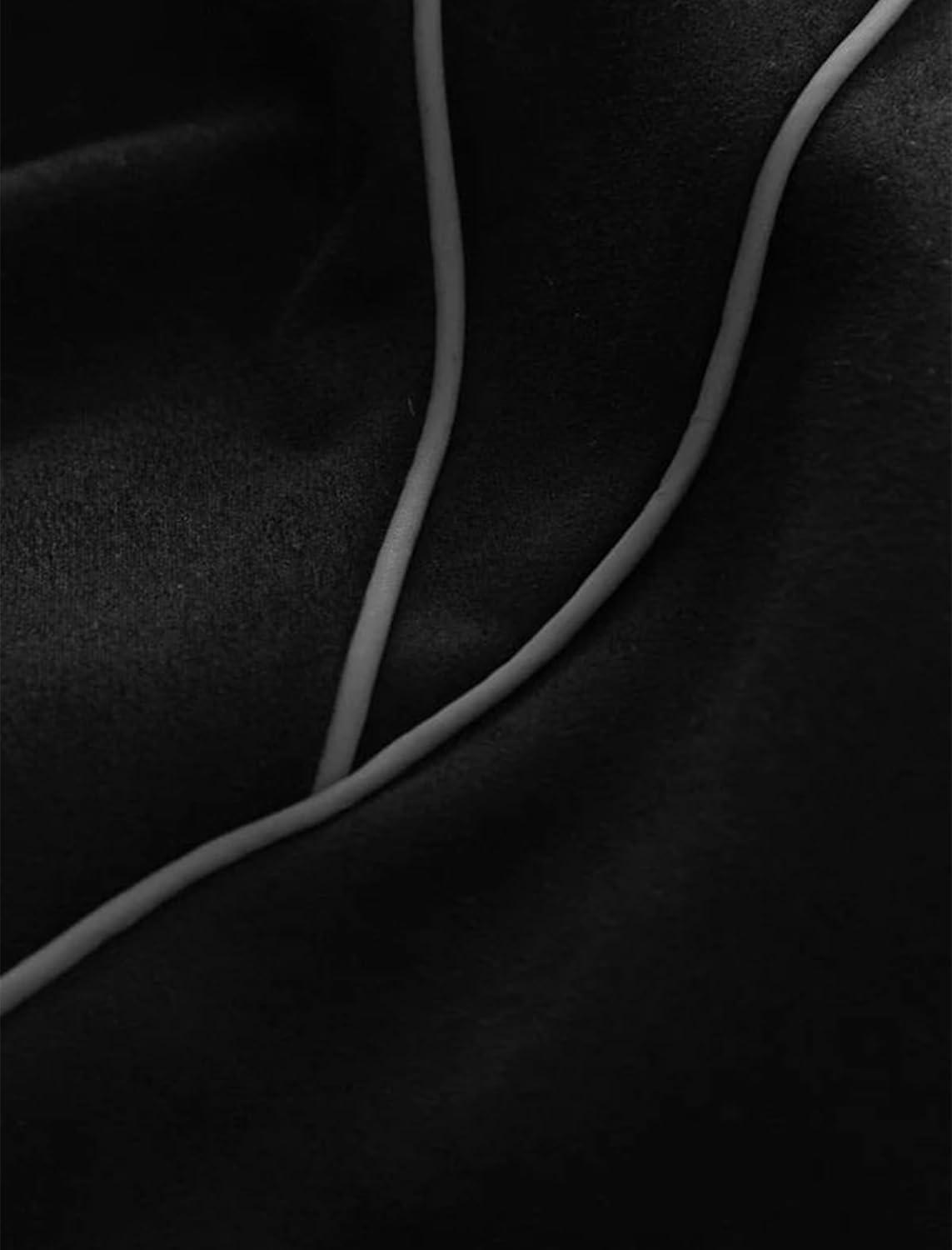 imageAelfric Eden Oversized Mens TShirt Reflective Strip Suede Tee with Brand Embroidery DetailingBlack