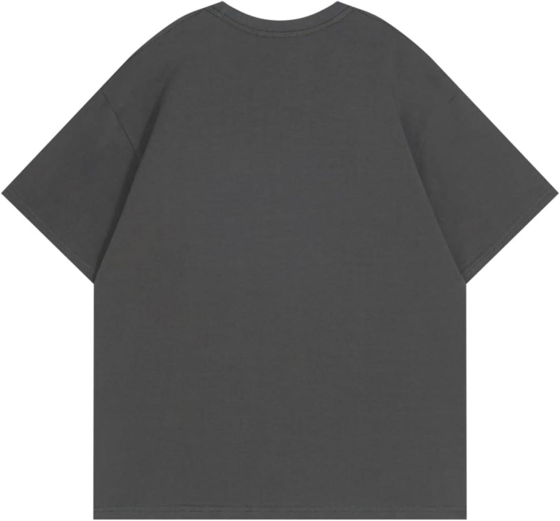 imageAelfric Eden Women Love Balloon Graphic Tees Summer Short Sleeve Printed Cotton T Shirts Casual Harajuku TopsGrey