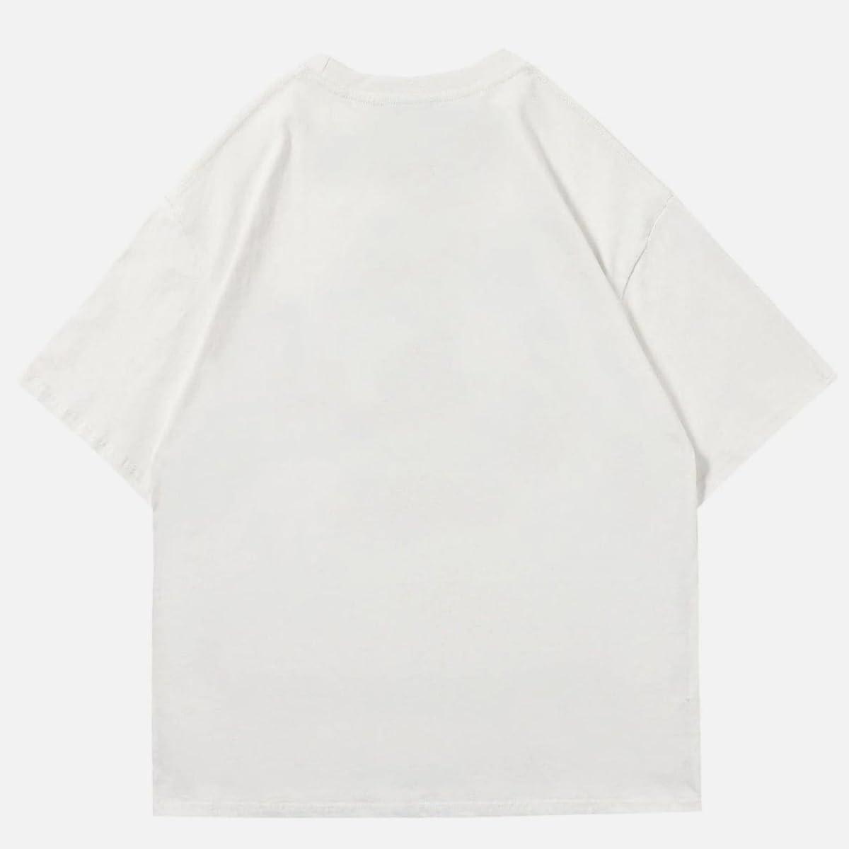 imageAelfric Eden Women Love Balloon Graphic Tees Summer Short Sleeve Printed Cotton T Shirts Casual Harajuku TopsWhite