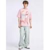 imageAelfric Eden Graphic Tees Men Y2k Oversized T Shirts Women Hip Hop Character Vintage Tees Unisex Summer TopsPink