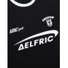 imageAelfric Eden Graphic Tees Y2k Women Oversized T Shirts Striped Patchwork Crewneck Unisex Streetwear TopsBlack