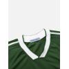 imageAelfric Eden Jersey Shirts Women Oversized Mesh V Neck Graphic Tees Y2k Color Block Short Sleeve T Shirt TopsGreen