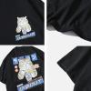 imageAelfric Eden Mens Oversized Ramen Cat Graphic Tees Streetwear Casual Summer Tops TShirt UnisexBlack