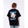 imageAelfric Eden Mens Oversized Ramen Cat Graphic Tees Streetwear Casual Summer Tops TShirt UnisexBlack