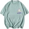 imageAelfric Eden Mens Oversized Ramen Cat Graphic Tees Streetwear Casual Summer Tops TShirt UnisexGreen