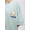 imageAelfric Eden Mens Oversized Ramen Cat Graphic Tees Streetwear Casual Summer Tops TShirt UnisexGreen