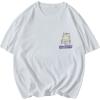imageAelfric Eden Mens Oversized Ramen Cat Graphic Tees Streetwear Casual Summer Tops TShirt UnisexWhite