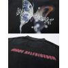 imageAelfric Eden Mens Vintage Graphic Tees Y2K Irregular Butterfly Printed Tee Oversized Streetwear Casual TShirtBlack