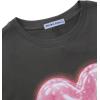 imageAelfric Eden Women Love Balloon Graphic Tees Summer Short Sleeve Printed Cotton T Shirts Casual Harajuku TopsGrey