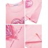 imageAelfric Eden Women Love Balloon Graphic Tees Summer Short Sleeve Printed Cotton T Shirts Casual Harajuku TopsPink