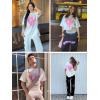 imageAelfric Eden Women Love Balloon Graphic Tees Summer Short Sleeve Printed Cotton T Shirts Casual Harajuku TopsWhite