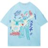 imageAelfric Eden Graphic Tees Men Y2k Oversized T Shirts Women Hip Hop Character Vintage Tees Unisex Summer TopsBlue