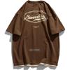 imageAelfric Eden Mens Oversized T Shirts Graphic Tees Print Crew Neck Cotton Tops Streetwear Casual ShirtBrown