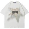 imageAelfric Eden Oversized Graphic Tees Unisex Graffiti Print Shirts Inkjet Tee TopWhite