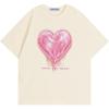 imageAelfric Eden Women Love Balloon Graphic Tees Summer Short Sleeve Printed Cotton T Shirts Casual Harajuku TopsApricot