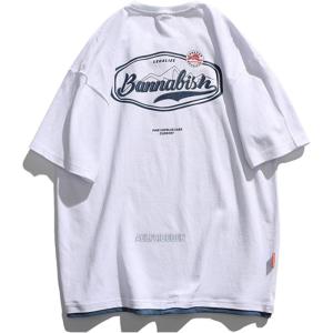imageAelfric Eden Mens Oversized T Shirts Graphic Tees Print Crew Neck Cotton Tops Streetwear Casual ShirtWhite