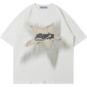 imageAelfric Eden Oversized Graphic Tees Unisex Graffiti Print Shirts Inkjet Tee TopWhite
