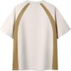 imageAelfric Eden Basic Color Blocking Tee Oversized Patchwork T Shirt Men 90s Shirt Unisex Y2K Streetwear Casual Summer TopsBeige